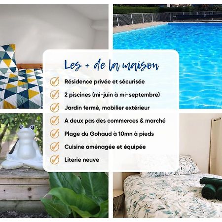 Charmante Maison De Vacances, 4P, Piscines, Proche Gohaud Saint-Michel-Chef-Chef Bagian luar foto